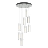 Hubbardton Forge 2022 Vintage Platinum Opal Glass (GG) Standard Exos Glass 9-Light Pendant