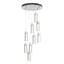 Hubbardton Forge 2022 Vintage Platinum Clear Glass (ZM) Standard Exos Glass 9-Light Pendant