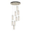 Hubbardton Forge 2022 Soft Gold Opal Glass (GG) Standard Exos Glass 9-Light Pendant