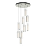 Hubbardton Forge 2022 Sterling Opal Glass (GG) Standard Exos Glass 9-Light Pendant