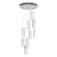 Hubbardton Forge 2022 Sterling Opal Glass (GG) Standard Exos Glass 9-Light Pendant