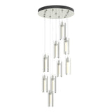 Hubbardton Forge 2022 Sterling Clear Glass (ZM) Standard Exos Glass 9-Light Pendant