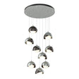Hubbardton Forge 2022 Vintage Platinum Oil Rubbed Bronze Opal Glass (GG) Standard Brooklyn 9-Light Double Shade Pendant
