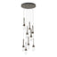Hubbardton Forge 2022 Bronze Clear Glass (ZM) Standard Link 9-Light Clear Glass Pendant