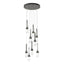 Hubbardton Forge 2022 Dark Smoke Clear Glass (ZM) Standard Link 9-Light Clear Glass Pendant