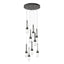 Hubbardton Forge 2022 Oil Rubbed Bronze Clear Glass (ZM) Standard Link 9-Light Clear Glass Pendant
