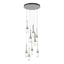 Hubbardton Forge 2022 Sterling Clear Glass (ZM) Standard Link 9-Light Clear Glass Pendant