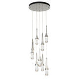 Hubbardton Forge 2022 Sterling Clear Glass (ZM) Standard Link 9-Light Clear Glass Pendant