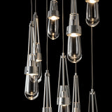Hubbardton Forge 2022 Sterling Clear Glass (ZM) Standard Link 9-Light Clear Glass Pendant
