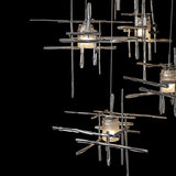 Hubbardton Forge 2022 Sterling Cast Glass (YC) Standard Tura 9-Light Frosted Glass Pendant