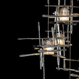 Hubbardton Forge 2022 Sterling Cast Glass (YC) Standard Tura 9-Light Frosted Glass Pendant
