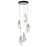 Hubbardton Forge 2023 White Crystal Standard Luma 5-Light Pendant