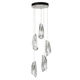 Hubbardton Forge 2023 White Crystal Standard Luma 5-Light Pendant
