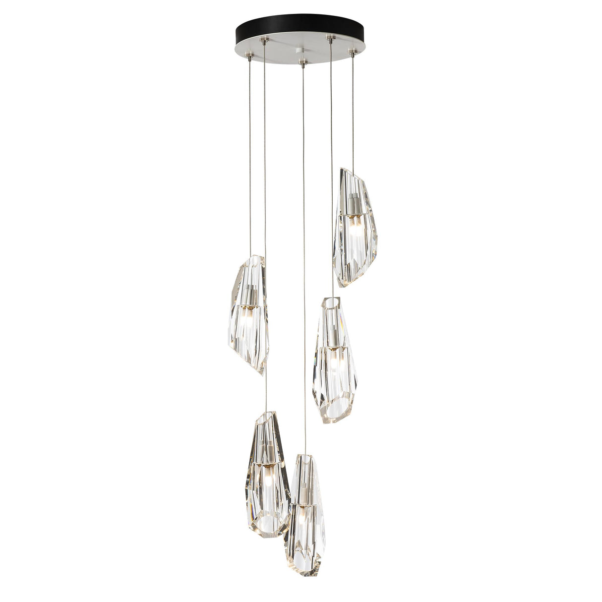 Hubbardton Forge 2023 White Crystal Standard Luma 5-Light Pendant