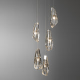Hubbardton Forge 2023 White Crystal Standard Luma 5-Light Pendant