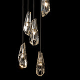 Hubbardton Forge 2023 White Crystal Standard Luma 5-Light Pendant
