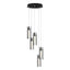 Hubbardton Forge 2023 Black Clear Glass (ZM) Standard Exos Glass 5-Light Pendant