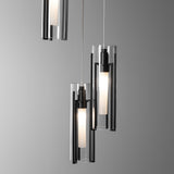 Hubbardton Forge 2023 Black Clear Glass (ZM) Standard Exos Glass 5-Light Pendant