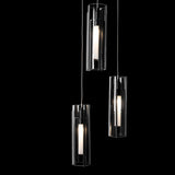 Hubbardton Forge 2023 Black Clear Glass (ZM) Standard Exos Glass 5-Light Pendant