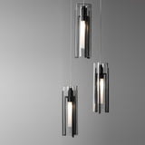 Hubbardton Forge 2023 Black Clear Glass (ZM) Standard Exos Glass 5-Light Pendant