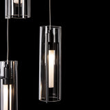 Hubbardton Forge 2023 Black Clear Glass (ZM) Standard Exos Glass 5-Light Pendant