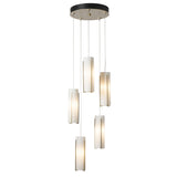 Hubbardton Forge 2023 Modern Brass Opal Glass (GG) Standard Exos Glass 5-Light Pendant