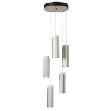 Hubbardton Forge 2023 Modern Brass Opal Glass (GG) Standard Exos Glass 5-Light Pendant