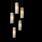 Hubbardton Forge 2023 Modern Brass Opal Glass (GG) Standard Exos Glass 5-Light Pendant