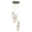Hubbardton Forge 2023 Modern Brass Clear Glass (ZM) Standard Exos Glass 5-Light Pendant