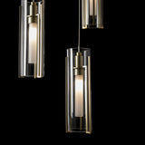 Hubbardton Forge 2023 Modern Brass Clear Glass (ZM) Standard Exos Glass 5-Light Pendant