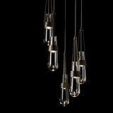 Hubbardton Forge 2023 Oil Rubbed Bronze Clear Glass (ZM) Standard Link 5-Light Clear Glass Pendant