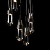 Hubbardton Forge 2023 Oil Rubbed Bronze Clear Glass (ZM) Standard Link 5-Light Clear Glass Pendant