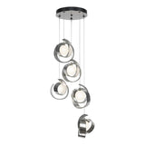 Hubbardton Forge 2023 Sterling Opal Glass (GG) Standard Riza 5-Light Pendant