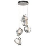 Hubbardton Forge 2023 Sterling Opal Glass (GG) Standard Riza 5-Light Pendant