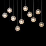 Hubbardton Forge 2023 Black Frosted Glass (FD) Standard Fritz Globe 10-Light Pendant