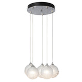 Hubbardton Forge 2023 Sterling Frosted Glass (FD) Standard Fritz Globe 5-Light Pendant