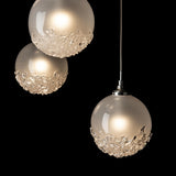 Hubbardton Forge 2023 Sterling Frosted Glass (FD) Standard Fritz Globe 5-Light Pendant