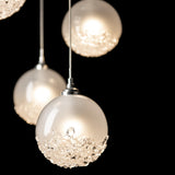 Hubbardton Forge 2023 Sterling Frosted Glass (FD) Standard Fritz Globe 5-Light Pendant