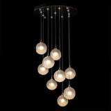 Hubbardton Forge 2023 Sterling Frosted Glass (FD) Standard Fritz Globe 9-Light Pendant