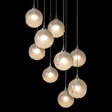 Hubbardton Forge 2023 Sterling Frosted Glass (FD) Standard Fritz Globe 9-Light Pendant