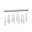 Hubbardton Forge 2022 Vintage Platinum Clear Bubble Glass (YG) Standard Link 10-Light Blown Glass Pendant