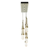 Hubbardton Forge 2022 Modern Brass Clear Bubble Glass (YG) Standard Link 10-Light Blown Glass Pendant