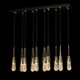 Hubbardton Forge 2022 Modern Brass Clear Bubble Glass (YG) Standard Link 10-Light Blown Glass Pendant