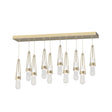 Hubbardton Forge 2022 Modern Brass Clear Bubble Glass (YG) Standard Link 10-Light Blown Glass Pendant