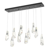 Hubbardton Forge 2022 Black Crystal Standard Luma 10-Light Large Crystal Pendant