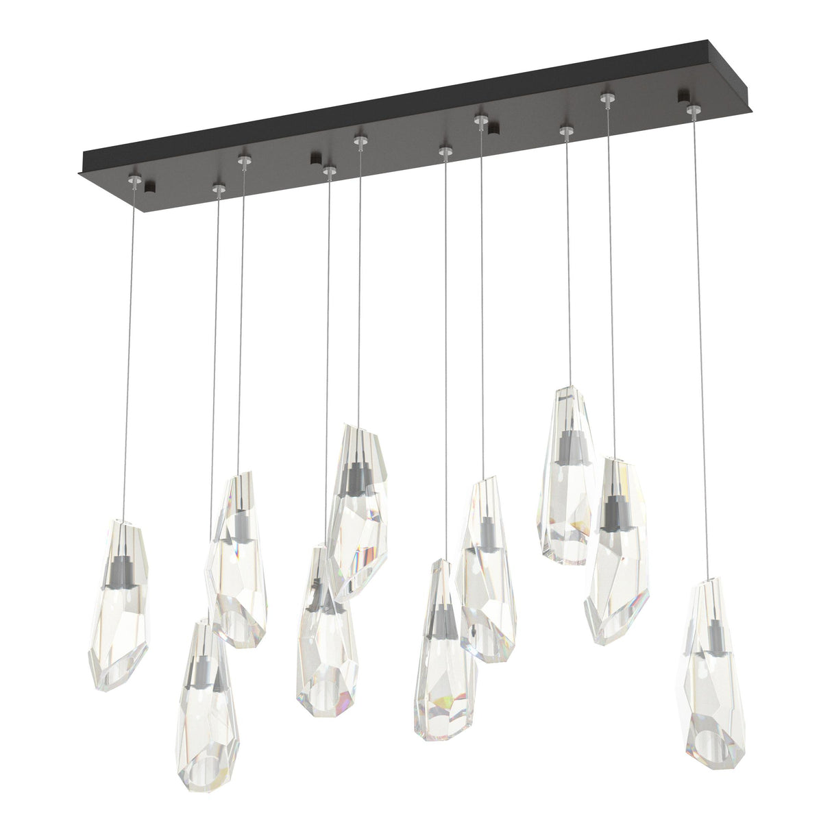 Hubbardton Forge 2022 Oil Rubbed Bronze Crystal Standard Luma 10-Light Large Crystal Pendant