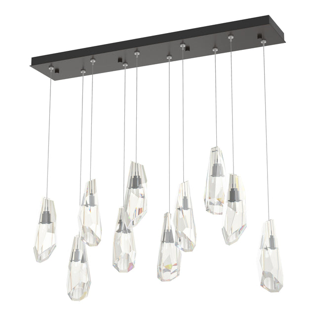 Hubbardton Forge 2022 Oil Rubbed Bronze Crystal Standard Luma 10-Light Large Crystal Pendant