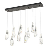 Hubbardton Forge 2022 Natural Iron Crystal Standard Luma 10-Light Large Crystal Pendant