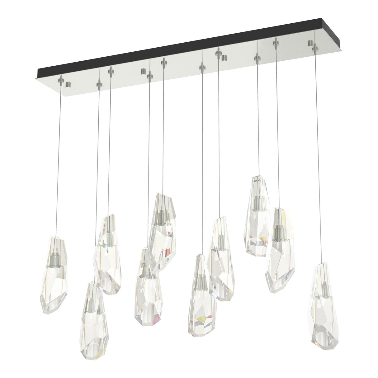 Hubbardton Forge 2022 Sterling Crystal Standard Luma 10-Light Large Crystal Pendant