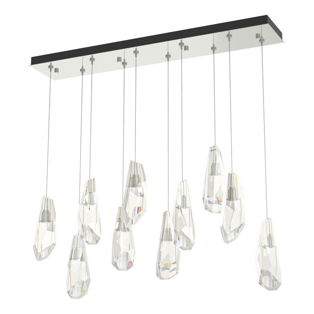 Hubbardton Forge 2022 Sterling Crystal Standard Luma 10-Light Large Crystal Pendant